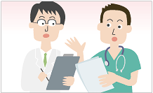 入院先の担当医とカンファレンス